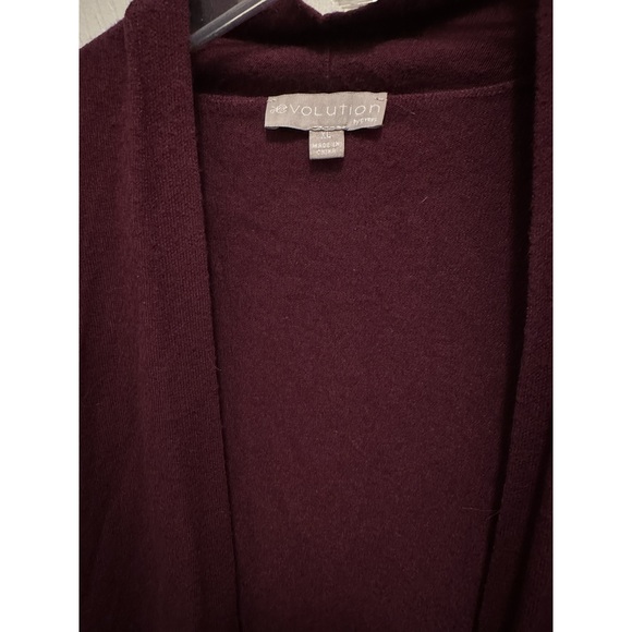 Evolution by Cyrus XL Burgandy cardigan button sleeve like new - Picture 3 of 7